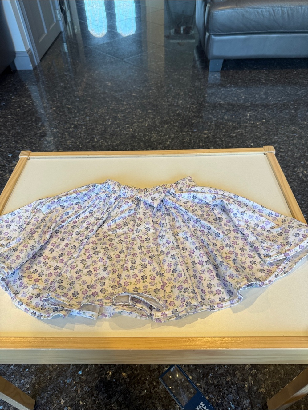 Girls Floral Lavender Skirt - Unbranded